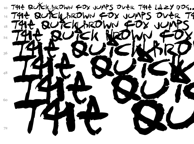 Sick Sketchlings font waterfall